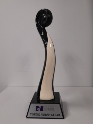 Young Nurse ofthe Year Award trophy